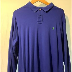 Polo Ralph Lauren Polo Shirt Men's XXL Long Sleeve Logo Blue
